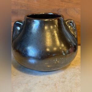 McCoy black with metallic glaze vase 1930’s